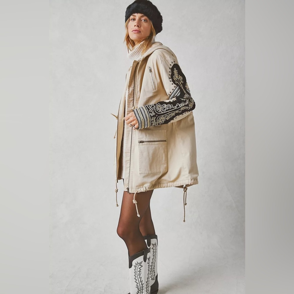 Golden Quill Military Parka Free People - Picture 13 of 13